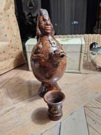 Peruaanse Inca-stijl jaguar-kruik met cup, Ophalen of Verzenden