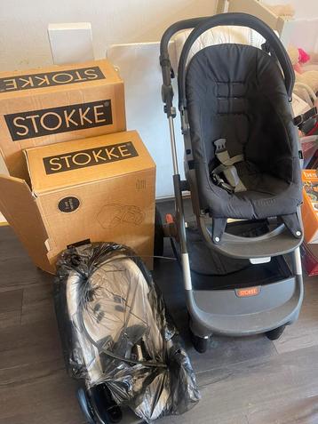 Stokke kinderwagen compleet + maxi cosi en adapters beschikbaar voor biedingen