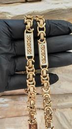 gouden platte ketting 14kt, Www.bredajuwelier.nl, Ophalen of Verzenden, Zo goed als nieuw, Www.bredajuwelier.nl