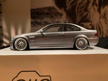 Uniek ! 1:18 BMW M3 E46 Zilvergrijs met 19 inch BBS velgen ! beschikbaar voor biedingen