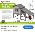 Konijnenhok NIEUW! Mooi en stevig hok met ren. Ongebruikt, Ophalen, 110 cm of meer, 90 cm of meer, Hok