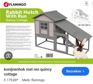 Konijnenhok NIEUW! Mooi en stevig hok met ren. Ongebruikt beschikbaar voor biedingen