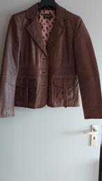 Leren dames jasje, Beige, Maat 42/44 (L), Ophalen of Verzenden, Zo goed als nieuw