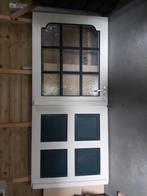 Hardhouten voordeur, 2 delig, Doe-het-zelf en Verbouw, Deuren en Horren, Ophalen, Gebruikt, 80 tot 100 cm, Buitendeur
