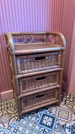 Rotan ladenkastje met drie laatjes, Huis en Inrichting, Kasten | Ladekasten, Ophalen, Minder dan 50 cm, Zo goed als nieuw, 3 of 4 laden