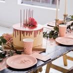 Stijlvolle roze/goud feestversiering verjaardag Sarah 50 jr, Ophalen of Verzenden, Zo goed als nieuw, Versiering, Verjaardag