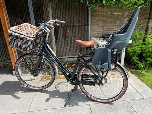 Bobike One Maxi Fietsstoeltje Achter BD - Urban Black, Fietsen en Brommers, Fietsen | Dames | Moederfietsen, Zo goed als nieuw