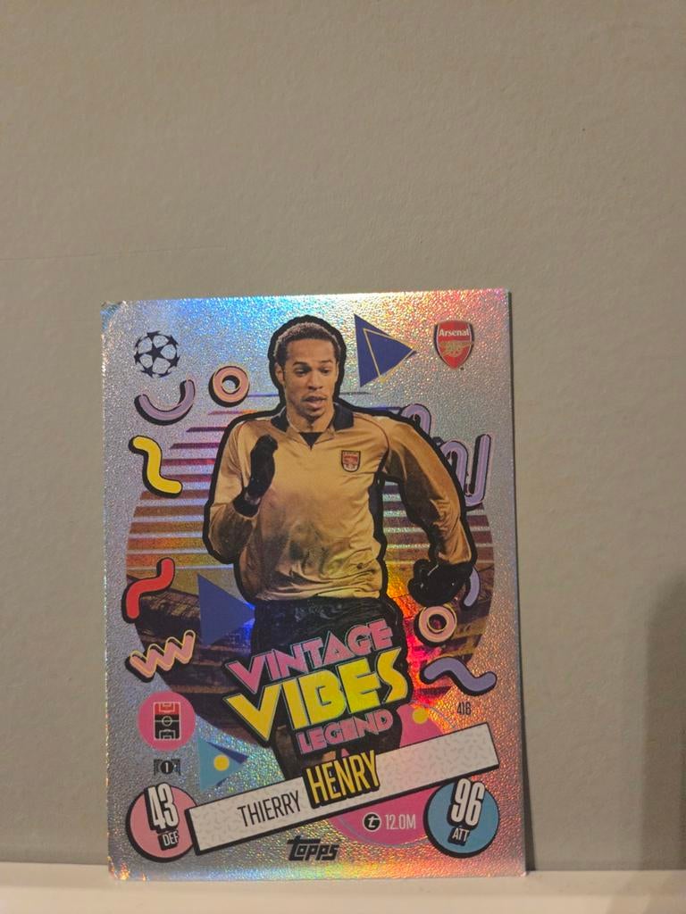 Thierry Henry Arsenal Spelerskaart - Vintage Vibes Legend, Verzamelen, Sportartikelen en Voetbal, Ophalen of Verzenden