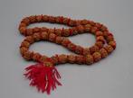 Bijzondere Guru Chikna Rudraksha Mala ketting uit India, Ophalen of Verzenden, Gebruikt, Sieraad, Boeddhisme