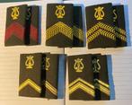 Enkele setjes DT63 muziek rangen met harp, Ophalen of Verzenden, Landmacht, Nederland, Embleem of Badge