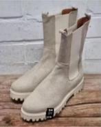 DWARS - Leren biker chelsea boots maat 41 - Nieuw €129 DWRS, Kleding | Dames, Schoenen, DWRS, Beige, Lage of Enkellaarzen, Nieuw