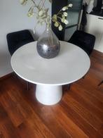 Ronde tafel wit., Huis en Inrichting, Tafels | Eettafels, Ophalen, Gebruikt, 50 tot 100 cm, Rond