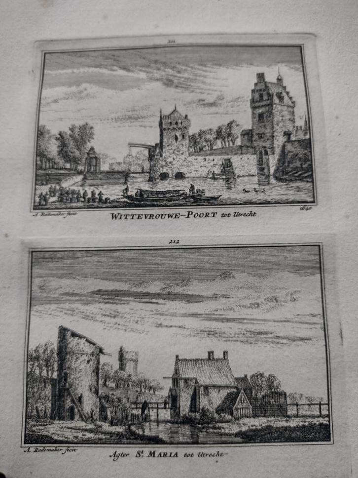 211/212 Utrecht St.Maria en Wittenvrouwen Poort dl 3, Antiek en Kunst, Kunst | Etsen en Gravures, Ophalen of Verzenden