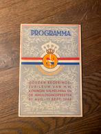 Wilhelmina Jubileum Programma 1948, Verzamelen, Ophalen of Verzenden, Gebruikt, Nederland, Kaart, Foto of Prent
