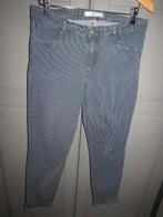 G709 Brax mt 42 broek blauw wit streepje nautical, Kleding | Dames, Blauw, Maat 42/44 (L), Zo goed als nieuw, Lang