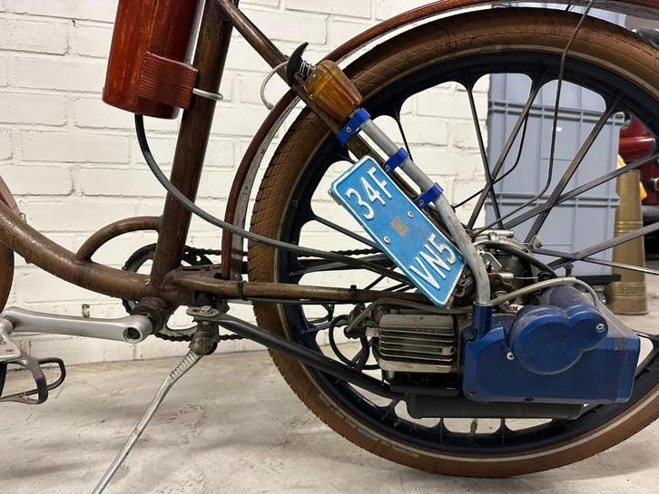 Custom spartamet, houten spatborden, Fietsen en Brommers, Snorfietsen en Snorscooters, Gebruikt, Spartamet, Benzine, Ophalen