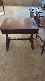 Vierkante tafel mahoniehout, Huis en Inrichting, Tafels | Eettafels, Ophalen, Gebruikt, Vierkant, Grootmoederstijd