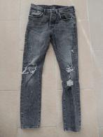 * H&M zwart grijze skinny denim trashed jeans maat 32 / 32 *, Nieuw, W32 (confectie 46) of kleiner, Ophalen of Verzenden, Grijs