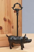 Leuke en originele Deurstopper Varken, zwart gietijzer, Ophalen of Verzenden, Nieuw, Binnen