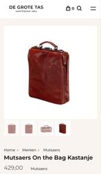 Mutsaers Leren Tas Kastanje, Sieraden, Tassen en Uiterlijk, Ophalen of Verzenden, Gebruikt, Bruin, Handtas