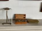 Fotolijst gewichtenblok en tabakdoos antiek 60 euro., Ophalen of Verzenden