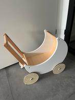 Houten poppenwagen inclusief teddy dekentje en kussentje, Kinderen en Baby's, Speelgoed | Houten speelgoed, Ophalen, Zo goed als nieuw