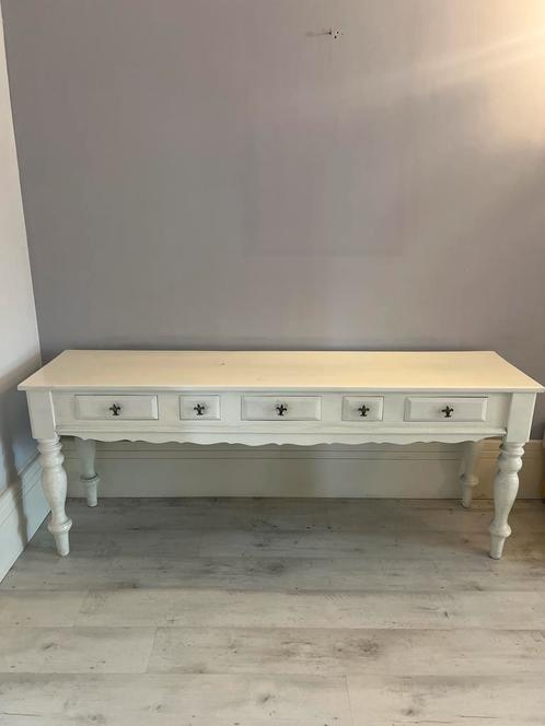 Antieke sidetafel met Lades, Huis en Inrichting, Tafels | Sidetables, Gebruikt, 25 tot 50 cm, 150 tot 200 cm, Rechthoekig, Overige houtsoorten