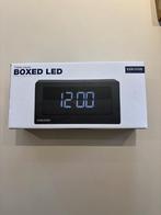 Table clock Boxed LED black, Verzenden, Zo goed als nieuw, Digitaal, Staande klok