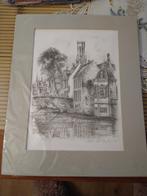 litho van Brugge door Johny de Witte, Ophalen of Verzenden