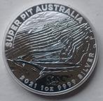 1 oz Zilveren Super Pit Australië 2021, Ophalen of Verzenden, Losse munt, Zilver