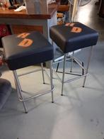harley davidson rvs barkrukken nieuw gestoffeerd unieke set, Ophalen, Met voetsteun, 60 tot 90 cm, Zo goed als nieuw