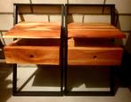 2 nachtkastjes, Huis en Inrichting, Slaapkamer | Nachtkastjes, Ophalen, Gebruikt, Hout