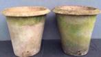 Grote oude beige stevige terracotta bloempotten kwaliteit 53, Tuin en Terras, Bloempotten, 40 cm of meer, Rond, Zo goed als nieuw