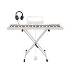 Gear4Music SDP-2 Stage Piano Wit + Accessoires, 88 toetsen, Zo goed als nieuw, Aanslaggevoelig, Ophalen