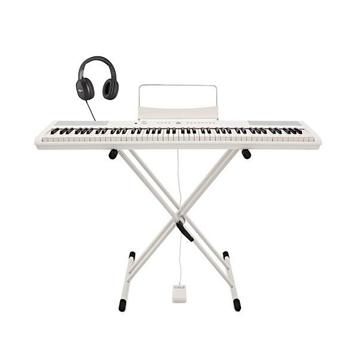 Gear4Music SDP-2 Stage Piano Wit + Accessoires beschikbaar voor biedingen