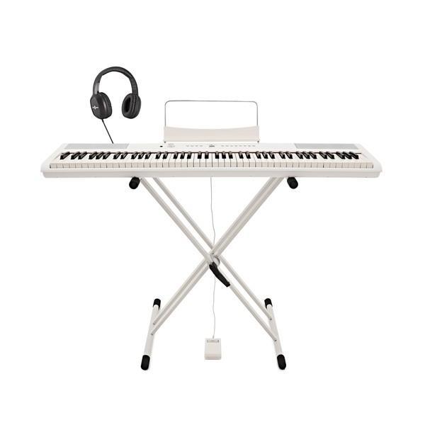 Gear4Music SDP-2 Stage Piano Wit + Accessoires, Muziek en Instrumenten, Keyboards, Zo goed als nieuw, 88 toetsen, Overige merken