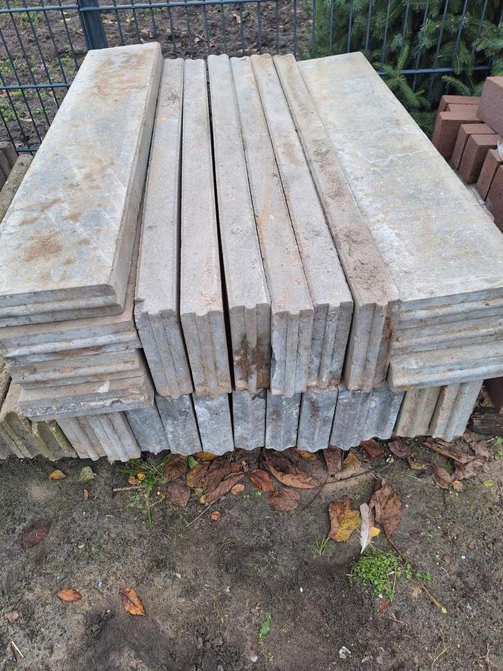 TE KOOP  24 OPSLUITBANDEN 6×20 CM EN 6 OPSLUITBANDEN 5×15 CM, Tuin en Terras, Tegels en Klinkers, Gebruikt, Overige typen, Beton