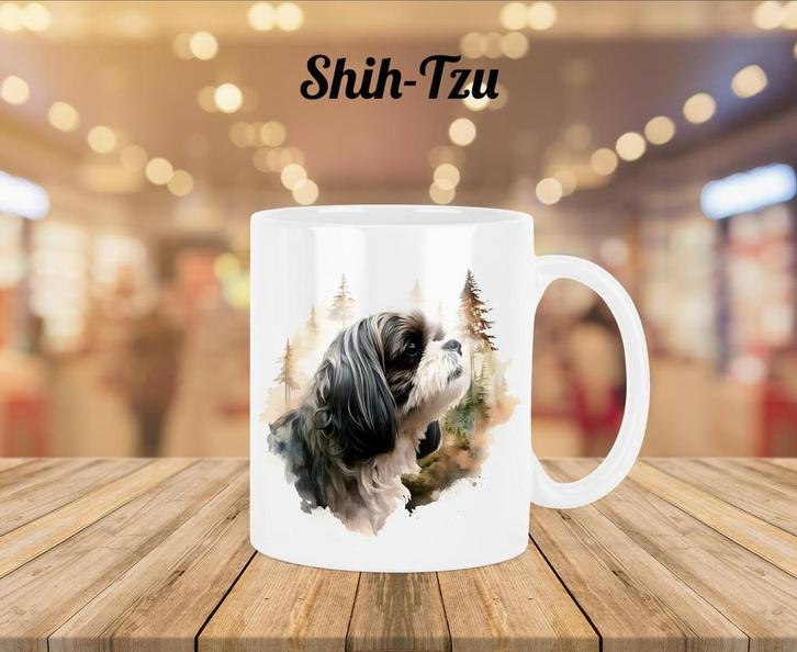 Shih-Tzu profiel mok, Huis en Inrichting, Keuken | Servies, Nieuw, Kop(pen) en/of Schotel(s), Overige stijlen, Ophalen of Verzenden