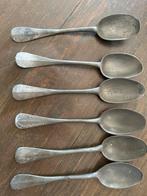 Antieke Tinnen Lepels - Set van 6 stuks - Uniek & Charmant T, Ophalen of Verzenden