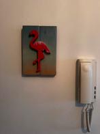 Flamingo Schilderij - Curacao Handgemaakt, Ophalen of Verzenden, Zo goed als nieuw