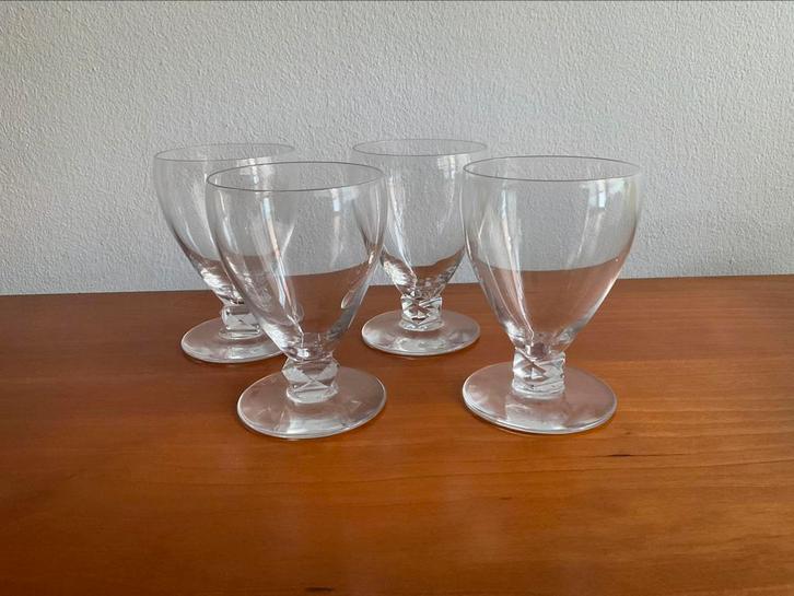 Gerard Muller: 4 Libourne glazen Josephinenhütte  ca. 1920, Antiek en Kunst, Antiek | Glas en Kristal, Ophalen of Verzenden