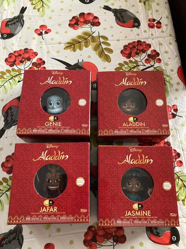 4 Nieuwe Funko 5 Star series - Aladdin Genie Jafar jasmine, Verzamelen, Disney, Nieuw, Beeldje of Figuurtje, Overige figuren, Ophalen of Verzenden