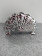 Prachtig bewerkte verzilverde servethouder, Antiek en Kunst, Antiek | Goud en Zilver, Ophalen of Verzenden