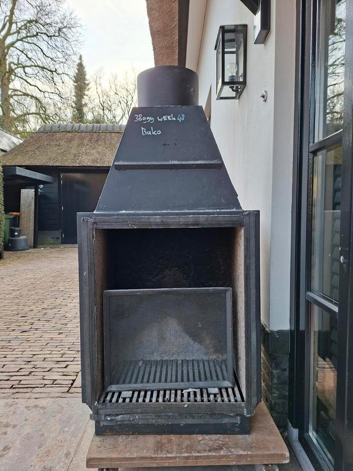 Inbouw hout kachel., Huis en Inrichting, Kachels, Gebruikt, Houtkachel, Hout, Ophalen