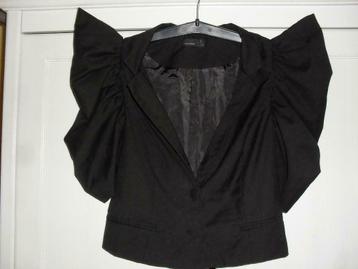 zwart jasje met leuke pofmouwtjes maat XS VERO MODA beschikbaar voor biedingen