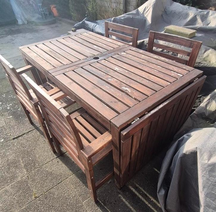Tuinset ikea Applaro., Tuin en Terras, Tuinsets en Loungesets, Gebruikt, Hout, Ophalen