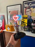 Vintage neon lightbulb tafel lamp, Pop art, Ophalen of Verzenden, Zo goed als nieuw, Nvt