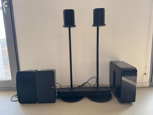 Complete Sonos-set | Beam + Sub + Five + Play:5 + 2x One SL, Audio, Tv en Foto, Luidsprekers, Gebruikt, Complete surroundset, 120 watt of meer