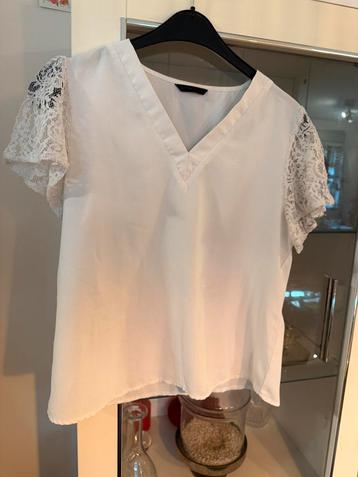 Witte blouse met kanten mouwen - Shein maat 40 beschikbaar voor biedingen