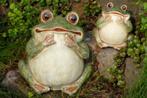 Mooi en leuk beeld, tuinbeeld, vrolijke groene Kikker, Tuin en Terras, Tuinbeelden, Ophalen of Verzenden, Nieuw, Steen, Dierenbeeld